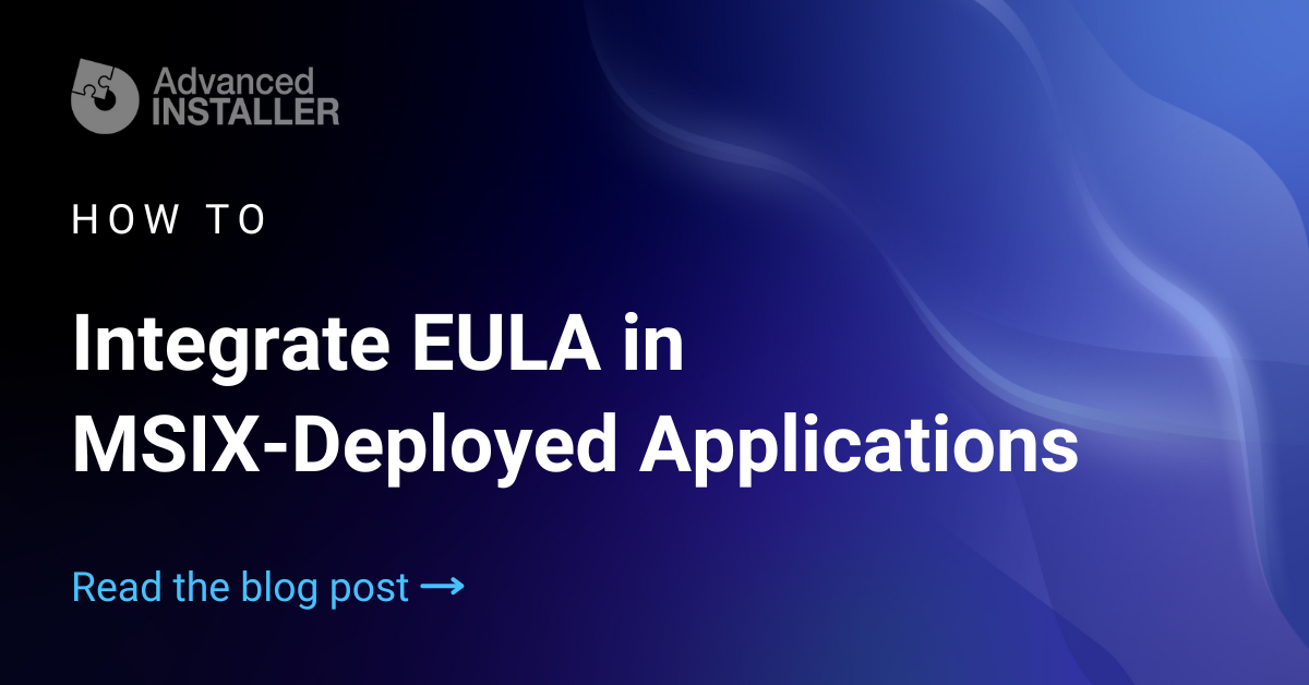 Add eula msix app deployment