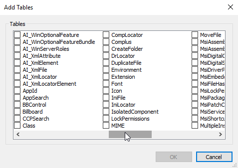 Adding predefined