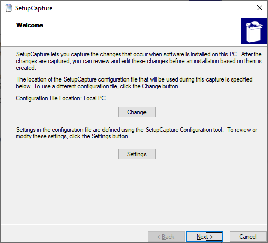 Additional settings for capture window