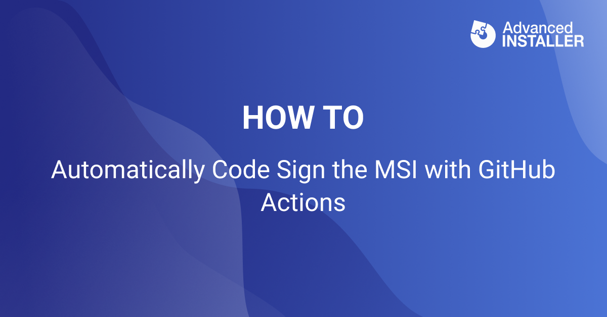 Code signing with github actions