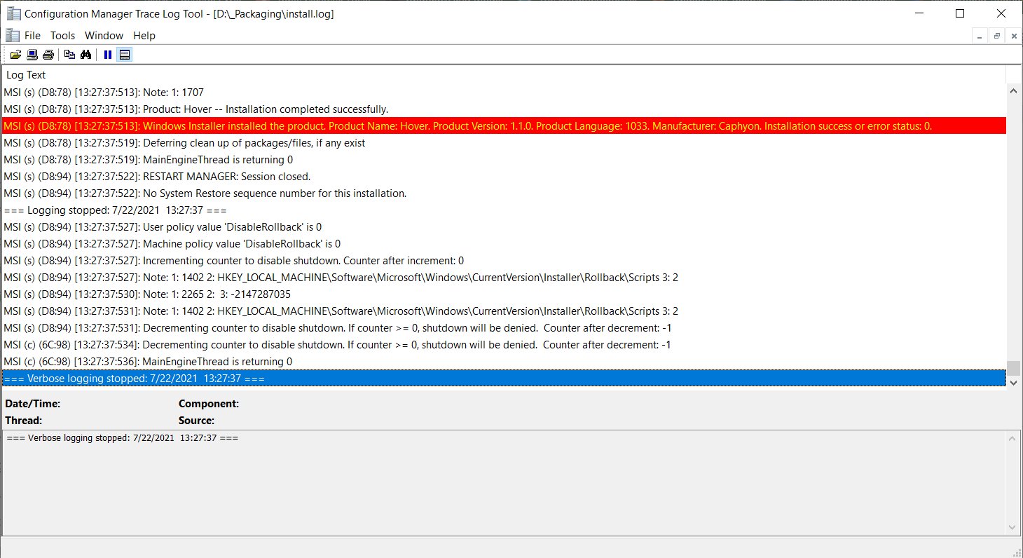 Configuration Manager Trace Log Tool