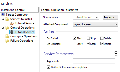 Control Service Parameters