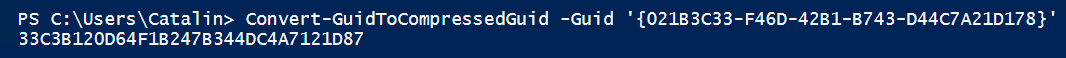 Convert-GuidToCompressedGuid cmdlet