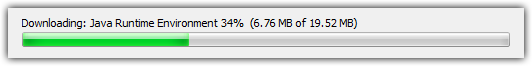 Downloading JRE Progress