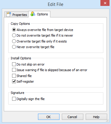 Edit File Options