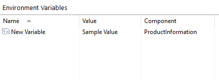 Environment variables