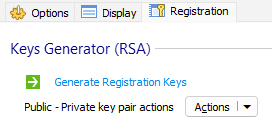 Generate registration key