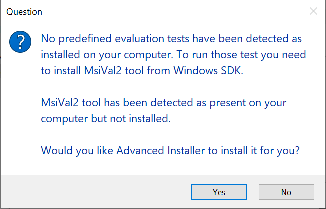 Install msival2 prompt