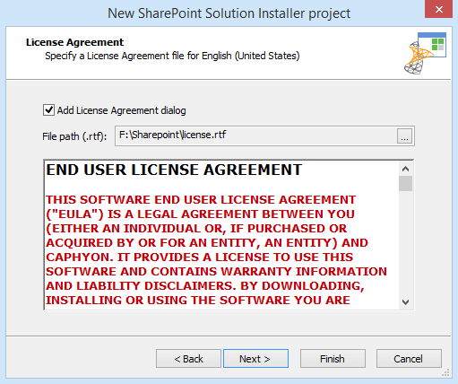 License agreement