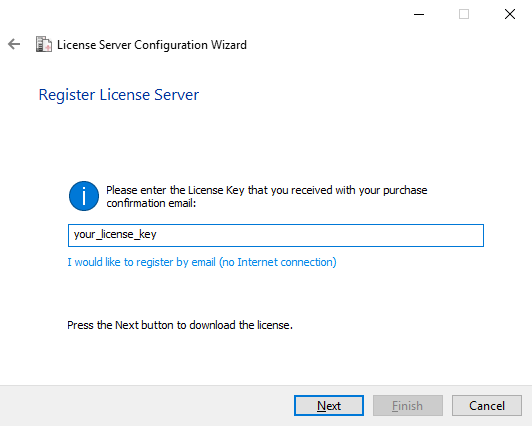 Register License Server