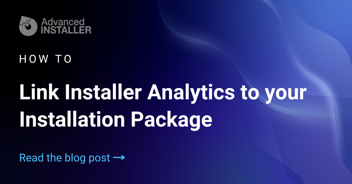 Link installer analytics to application package