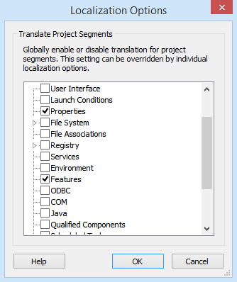 Localization Options