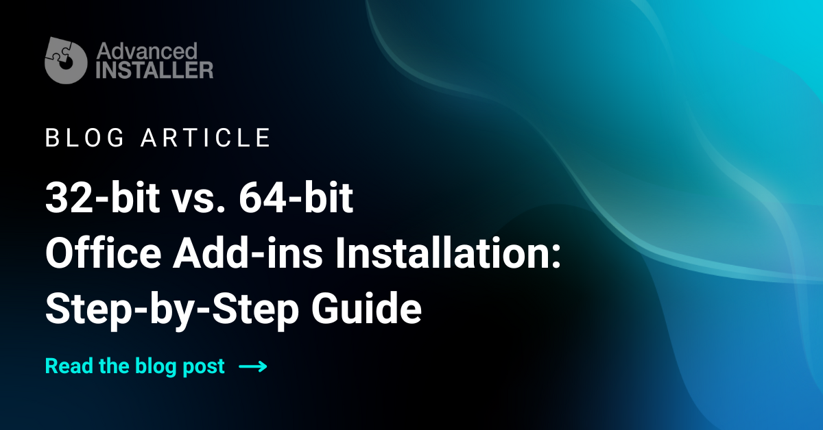 Office 32 64 bit add in installation