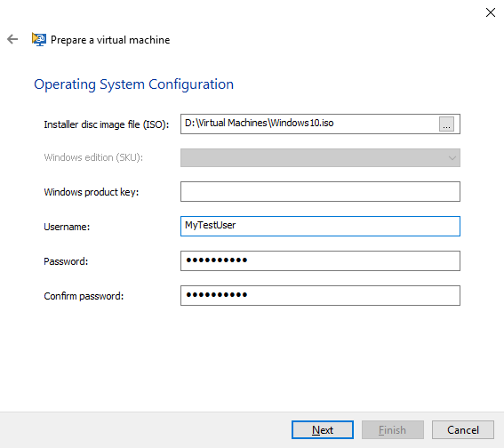 OS Information dialog