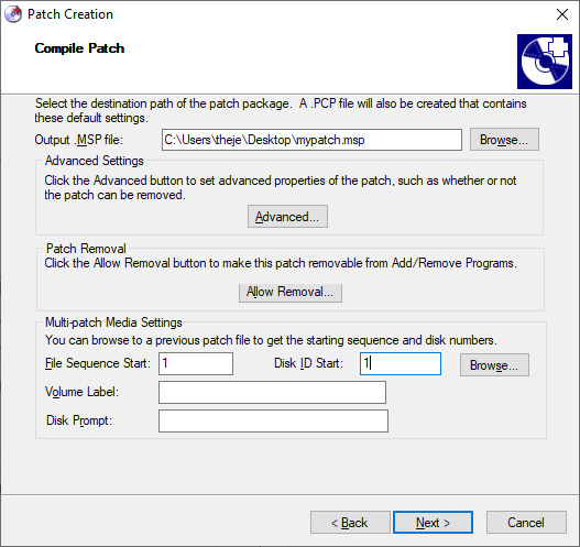 Patch Output Window