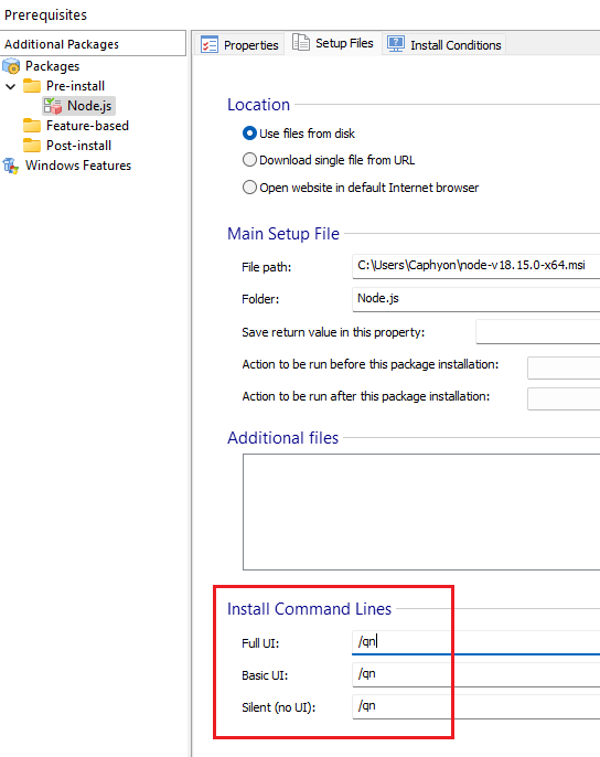 Prerequisites Install Command Line