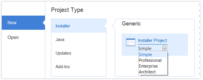 Advanced Installer Project                 Type Window