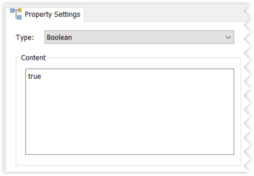 Property settings