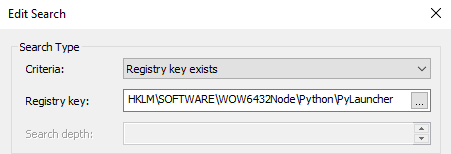 Python registry search