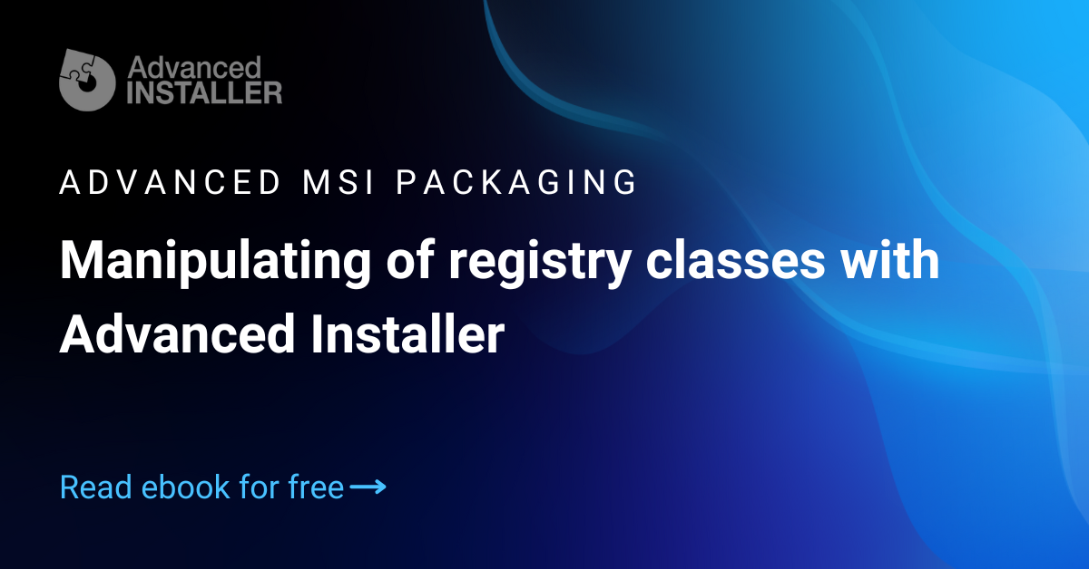 Registry classes with advanced installer