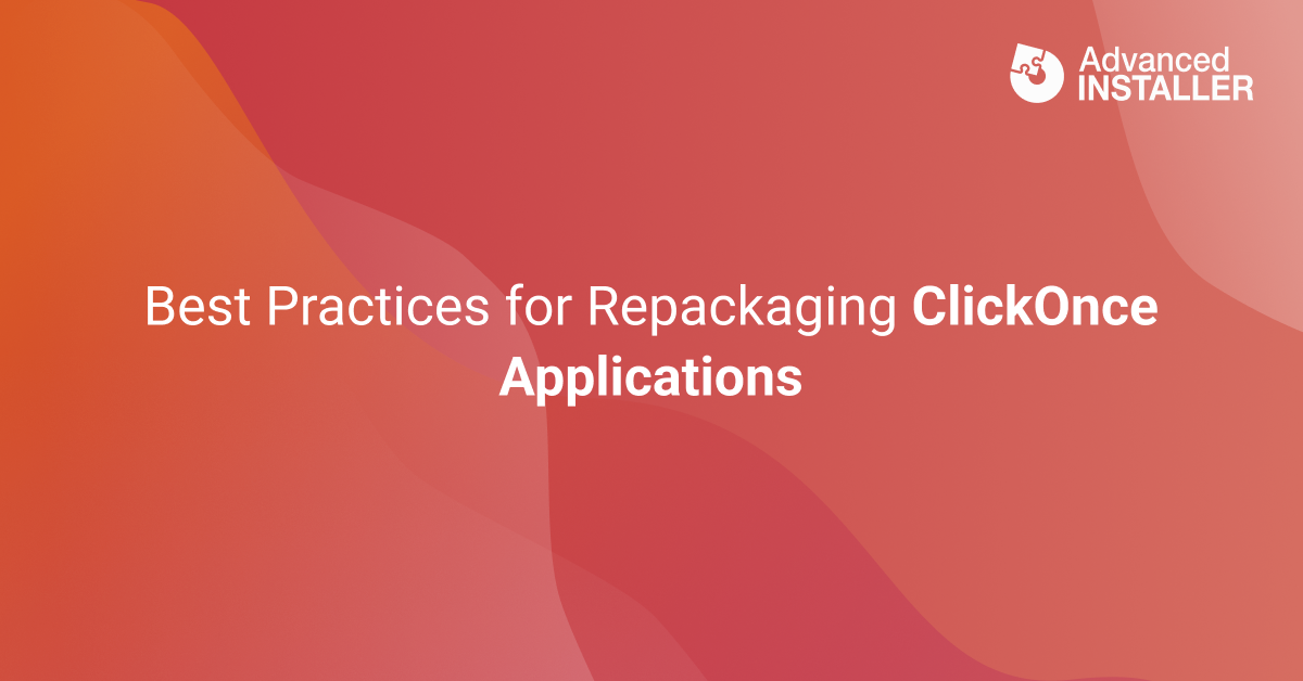 Repackaging clickonce applications