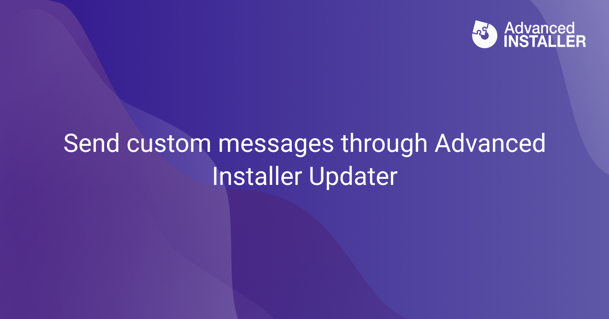 Send custom messages through updater