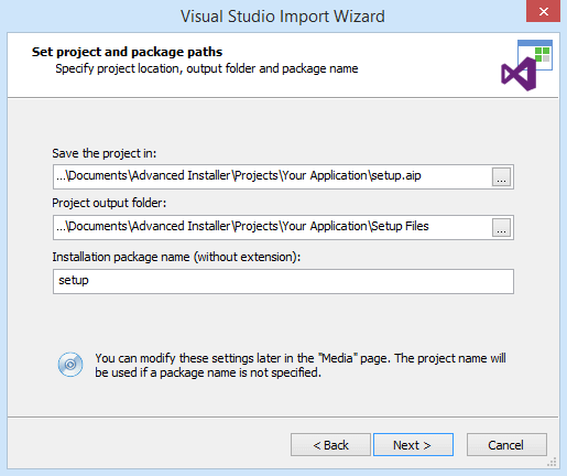 Set project and package paths