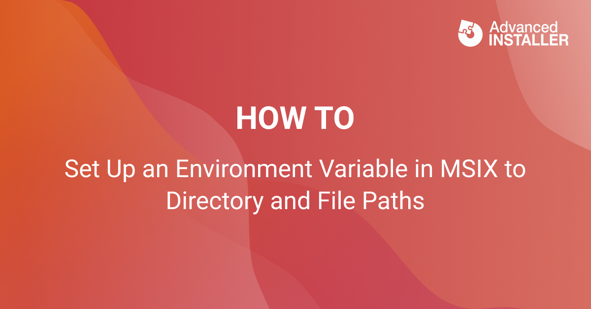 Set up environment variables in msix