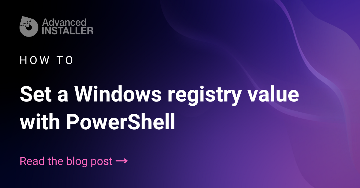 Set windows registry value with powershell