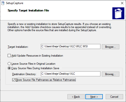 Target Installation and Output Directory