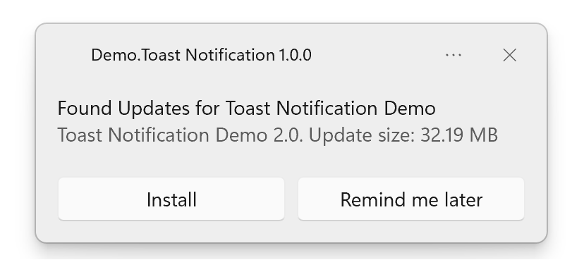 Toast Notification