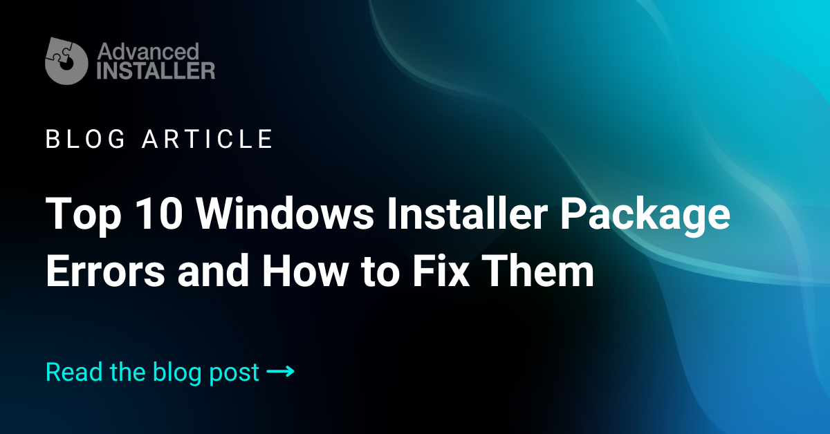 Top windows installer package errors