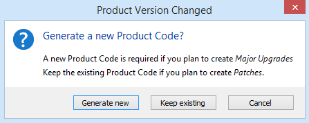 Change Version Prompt