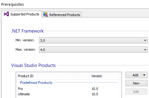 VSIX Prerequisites