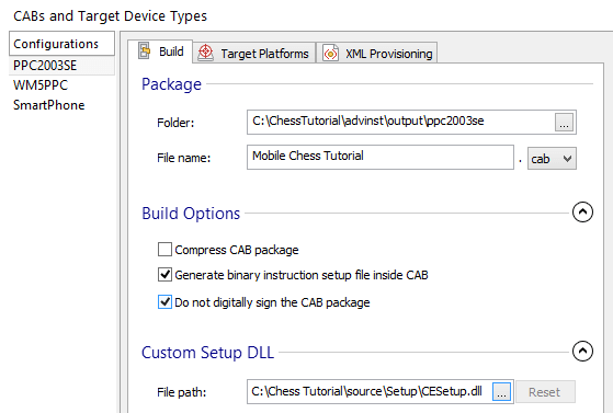 Disable digital signing on a per-configuration basis