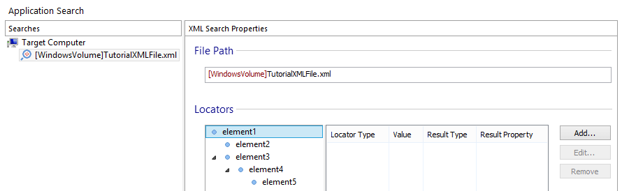 XML Search Properties